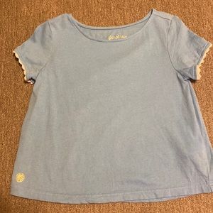 Lilly Pulitzer Girls Jessica top in Zanzibar Blue size S (4/5)